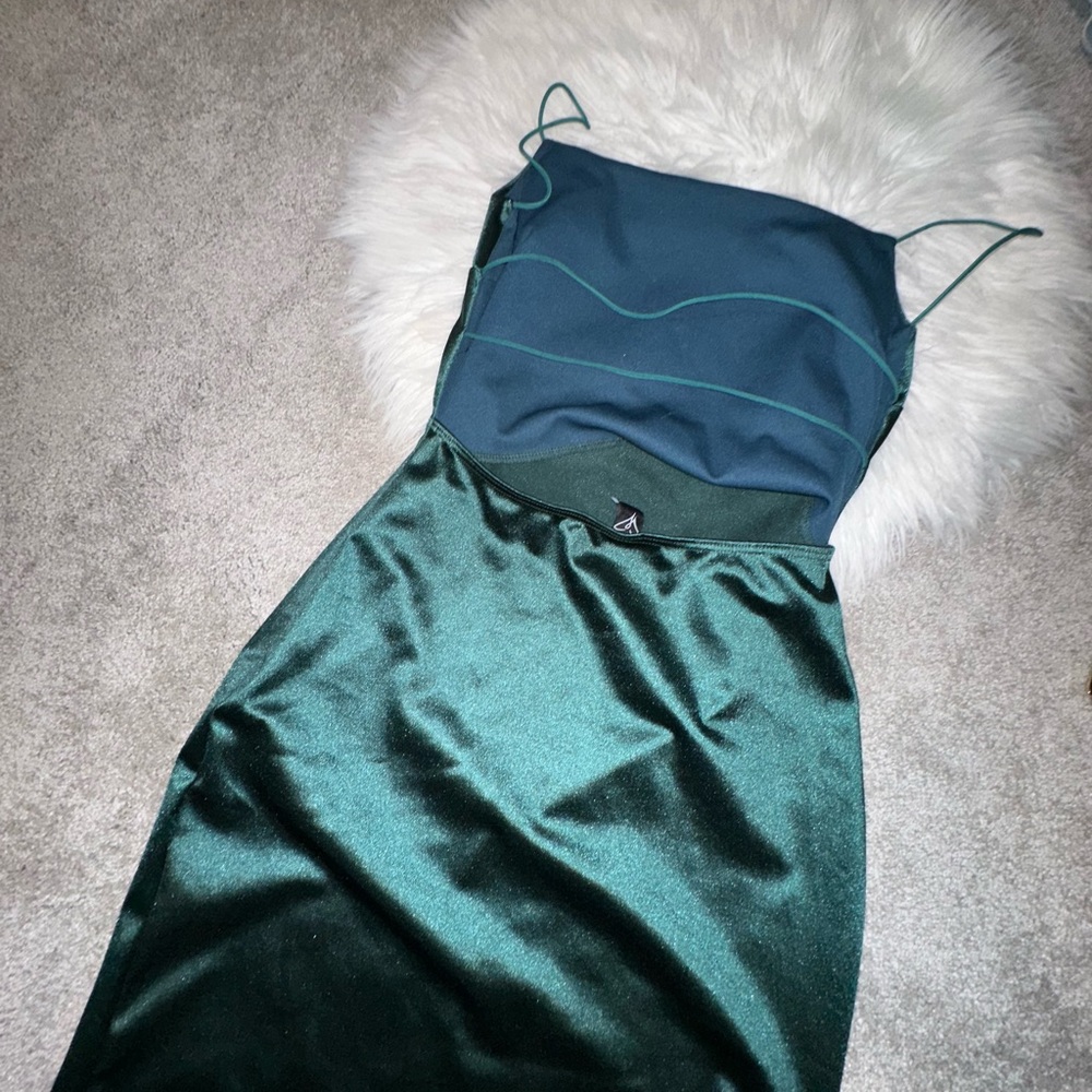 Windsor Emerald Green Satin Slip Dress Size 2